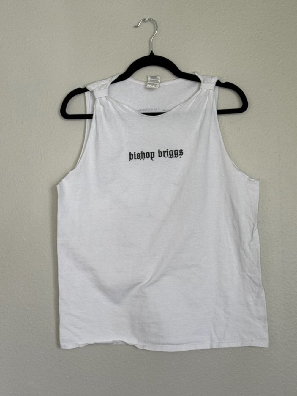 Bishop Briggs Champion Concert Tour Graphic Muscle Tee Tank Top White Size M